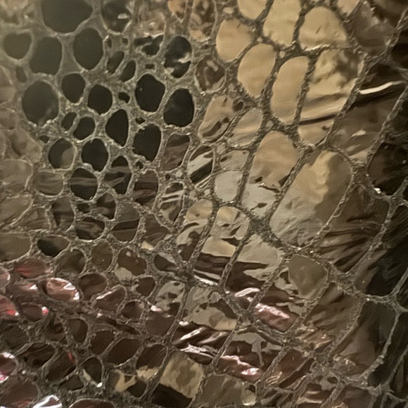 Berek Shiny Black Lamb Leather Croc-Embossed Jacket Size 3x - Picture 4 of 11